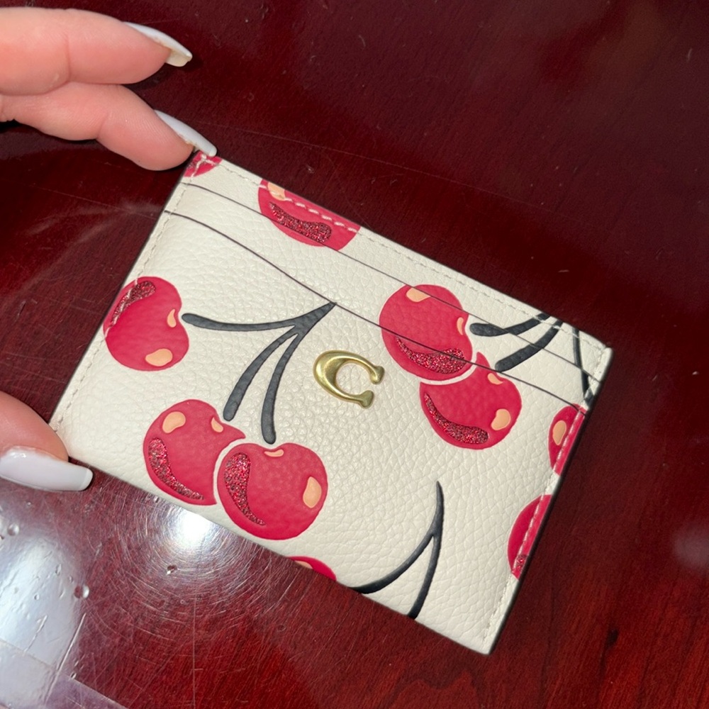 Coach Essential Cherry Print Card Case
